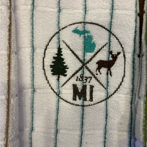 Embroidered Michigan Themed Kitchen Towels - Picture 4 of 5